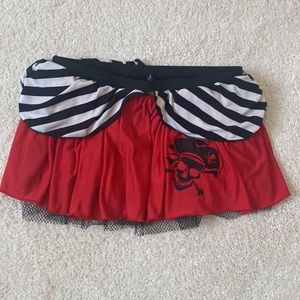 Reversible Pirate Skirt Mesh Skull Bow Body Rage Spencer’s Gifts Layered